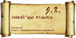 Jobbágyi Klaudia névjegykártya